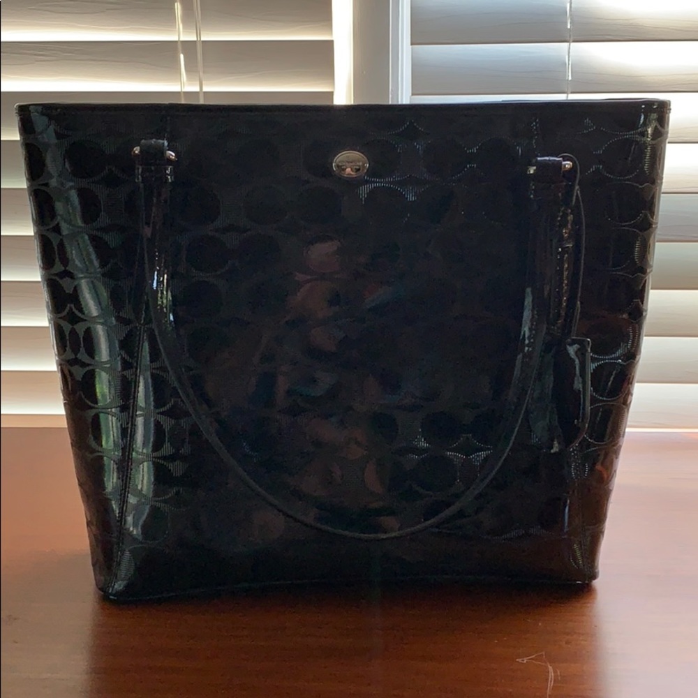 Coach Black Patent Leather Bag